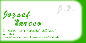 jozsef marcso business card